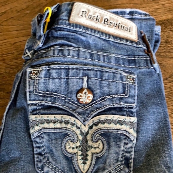 ROCK REVIVAL "ARDA" Faux Flap Pocket Easy Boot Jeans 31x31 - Picture 1 of 10